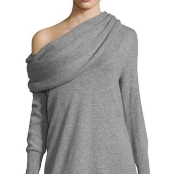 White + Warren 3 way Cowl Turtleneck Gray - Picture 7 of 10